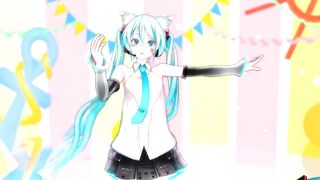 【MMD】Hatsune Miku V2 with Shredding Geigers cat【R-18】