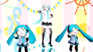 【MMD】Hatsune Miku V2 with Shredding Geigers cat【R-18】