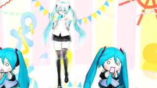 【MMD】Hatsune Miku V2 with Shredding Geigers cat【R-18】
