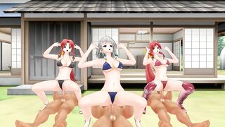 【SEX-MMD】Sex echo (3P ver)【R-18】