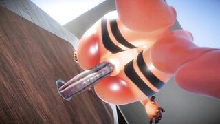Juicy Furry Babe Impales Her Pussy On Giant Monster Cock Glory Hole