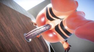 Juicy Furry Babe Impales Her Pussy On Giant Monster Cock Glory Hole