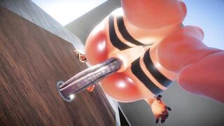 Juicy Furry Babe Impales Her Pussy On Giant Monster Cock Glory Hole