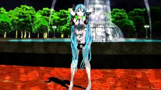 【MMD】Hatsune Mikus Shreding Geigers Neko [Polka Dots]【R-18】