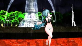 【MMD】Hatsune Mikus Shreding Geigers Neko [Polka Dots]【R-18】