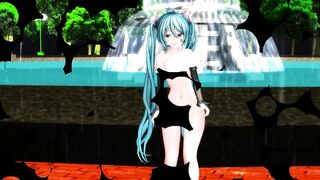 【MMD】Hatsune Mikus Shreding Geigers Neko [Polka Dots]【R-18】