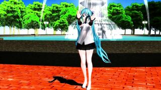 【MMD】Hatsune Mikus Shreding Geigers Neko [Polka Dots]【R-18】