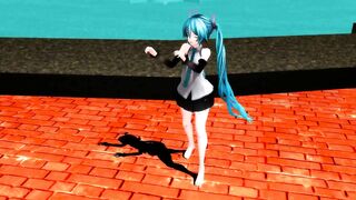 【MMD】Hatsune Mikus Shreding Geigers Neko [Polka Dots]【R-18】
