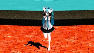 【MMD】Hatsune Mikus Shreding Geigers Neko [Polka Dots]【R-18】