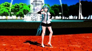 【MMD】Hatsune Mikus Shreding Geigers Neko [Polka Dots]【R-18】