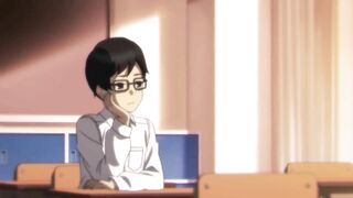 TEACHER IN SEXY TIGHS RUBS STUDENT'S COCK WITH HER FEET