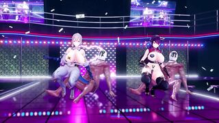 0481 -【R-18 MMD】Bengugu - Genshin Impact 原神 Jean & Beidou - Chocolate cream