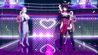 0481 -【R-18 MMD】Bengugu - Genshin Impact 原神 Jean & Beidou - Chocolate cream