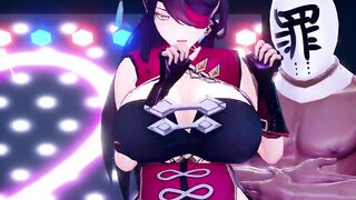 0481 -【R-18 MMD】Bengugu - Genshin Impact 原神 Jean & Beidou - Chocolate cream