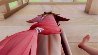 Yae Miko x Gorou Genshin Impact 3D HENTAI Shortver Part 4/5