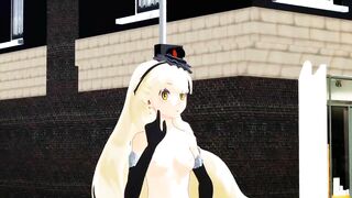 【MMD】Lamb Mayu strips in public【R-18】