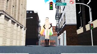 【MMD】Lamb Mayu strips in public【R-18】