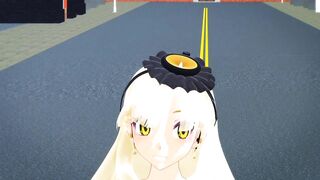 【MMD】Lamb Mayu strips in public【R-18】