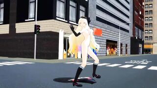 【MMD】Lamb Mayu strips in public【R-18】