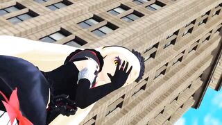 【MMD】Lamb Mayu strips in public【R-18】