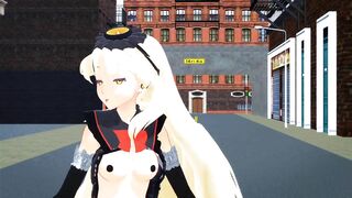 【MMD】Lamb Mayu strips in public【R-18】