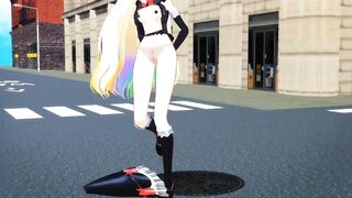 【MMD】Lamb Mayu strips in public【R-18】