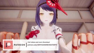 Kujou Sara x Arataki Itto Genshin Impact 3D HENTAI DEMO