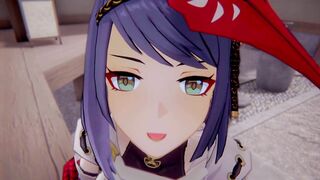 Kujou Sara x Arataki Itto Genshin Impact 3D HENTAI Shortver Part 1/6
