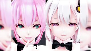 0489 -【R18-MMD】Luka and Akari in Naked Bunny - Chocolate Cream