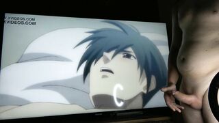 Hottest Anime ThreeSome: A Bad Girl Received Creampie, His GF Is Not So Happy But Squirt