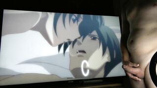 Hottest Anime ThreeSome: A Bad Girl Received Creampie, His GF Is Not So Happy But Squirt