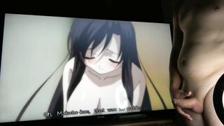 Hottest Anime ThreeSome: A Bad Girl Received Creampie, His GF Is Not So Happy But Squirt