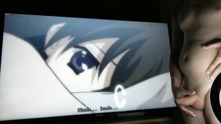 Hottest Anime ThreeSome: A Bad Girl Received Creampie, His GF Is Not So Happy But Squirt