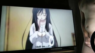 Hottest Anime ThreeSome: A Bad Girl Received Creampie, His GF Is Not So Happy But Squirt