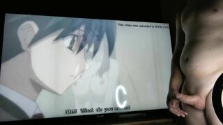 Hottest Anime ThreeSome: A Bad Girl Received Creampie, His GF Is Not So Happy But Squirt