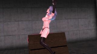 【SEX-TOY-MMD】Kanon with a restraint triangular wooden horse【R-18】