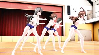 【MMD】Kimagure Mercy with Yamato & Kongo sisters【R-18】