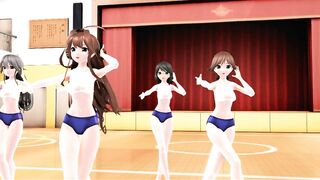 【MMD】Kimagure Mercy with Yamato & Kongo sisters【R-18】