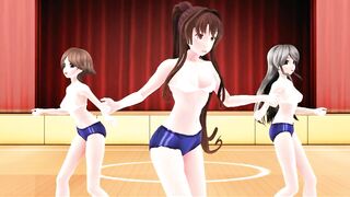 【MMD】Kimagure Mercy with Yamato & Kongo sisters【R-18】