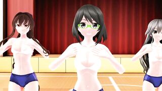 【MMD】Kimagure Mercy with Yamato & Kongo sisters【R-18】