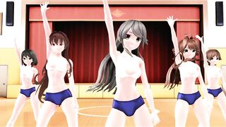 【MMD】Kimagure Mercy with Yamato & Kongo sisters【R-18】