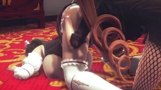 futa twintails fuck maid part 1