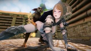 Big Breasts Elf Mama Fucked by Goblin Surrender Service Seeding Sex 3D Hentai NSFW NTR Part 3