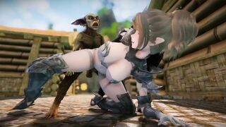 Big Breasts Elf Mama Fucked by Goblin Surrender Service Seeding Sex 3D Hentai NSFW NTR Part 3