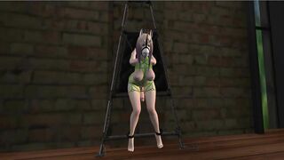 La Olvidan Amordazada En Un Cuarto Bondage, Con Un Expansor Anal.