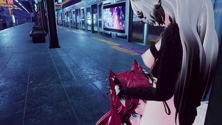 Delayed train leads to catgirl fun :3 VRChat ERP