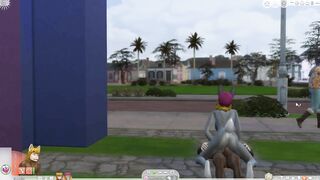 Wolf and Bunny Sims 4 Furry First Day of Summer