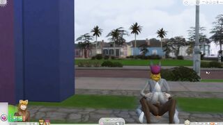 Wolf and Bunny Sims 4 Furry First Day of Summer