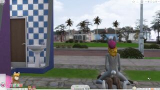 Wolf and Bunny Sims 4 Furry First Day of Summer