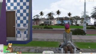 Wolf and Bunny Sims 4 Furry First Day of Summer